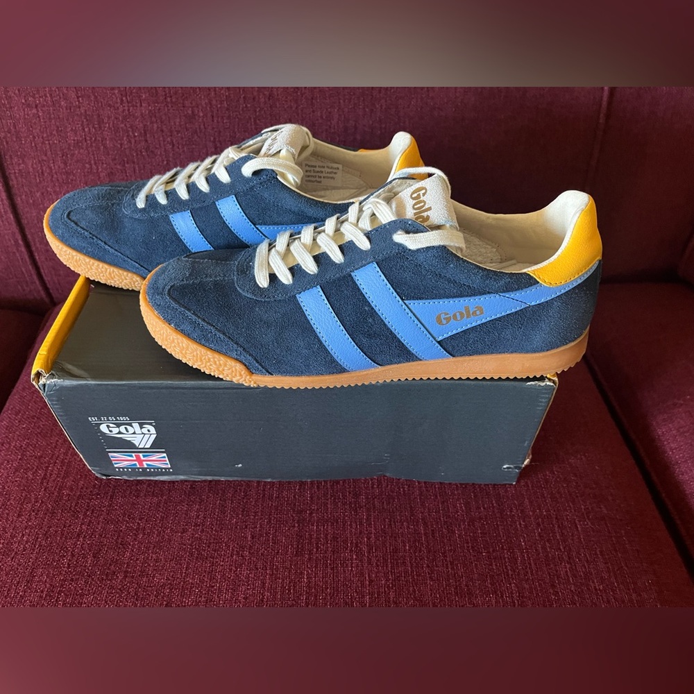 Gola Elan Sneakers, Navy, VistaBlue, and Sun - Picture 4 of 10